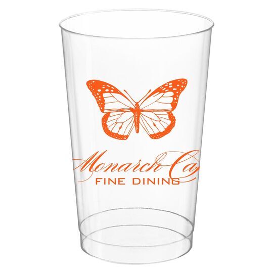 Magnificent Monarch Butterfly Clear Plastic Cups